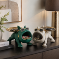 Luxury Bulldog Storage Organizer with Tray – Decorative Key, Watch & Jewelry Holder